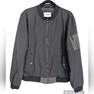 Mens Goodfellow & Co Standard Fit Bomber Jacket in Railroad Gray Size L